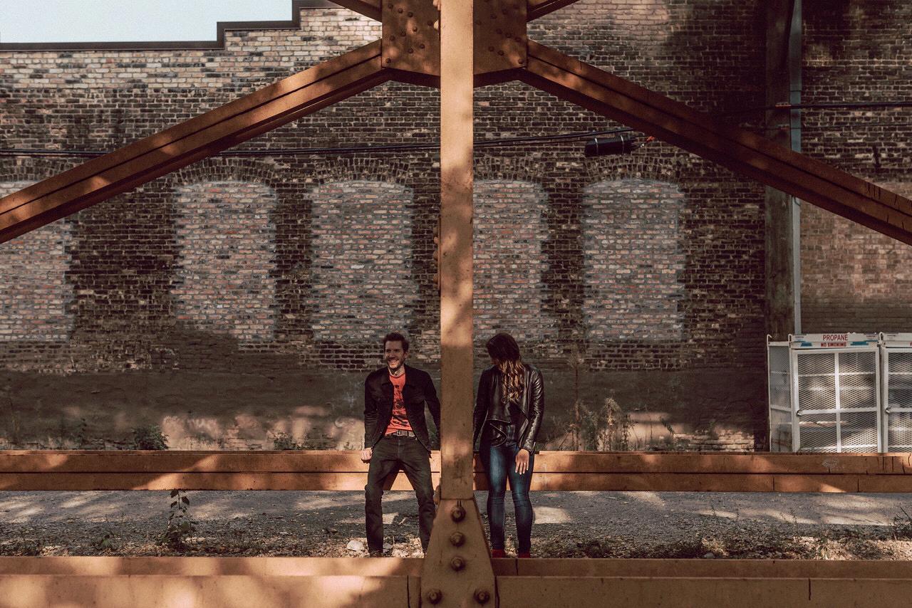 Under the iconic L tracks of Chicago in Bucktown.