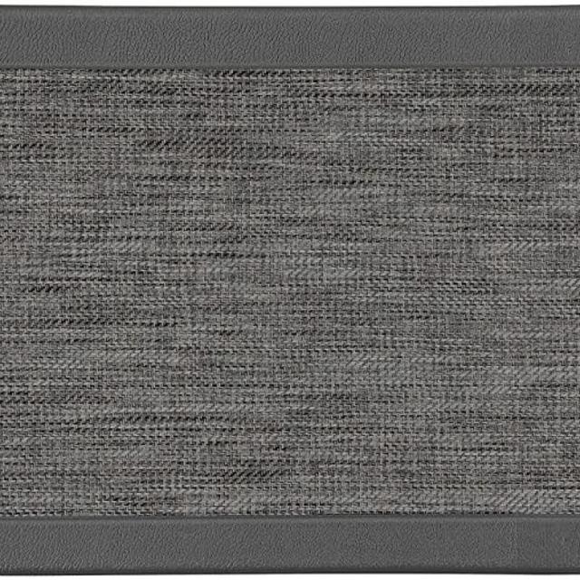 J&V TEXTILES Hillside Oversized Oil- and Stain-Resistant Anti-Fatigue Kitchen Mat (1- or 2-Pack) (Gray)