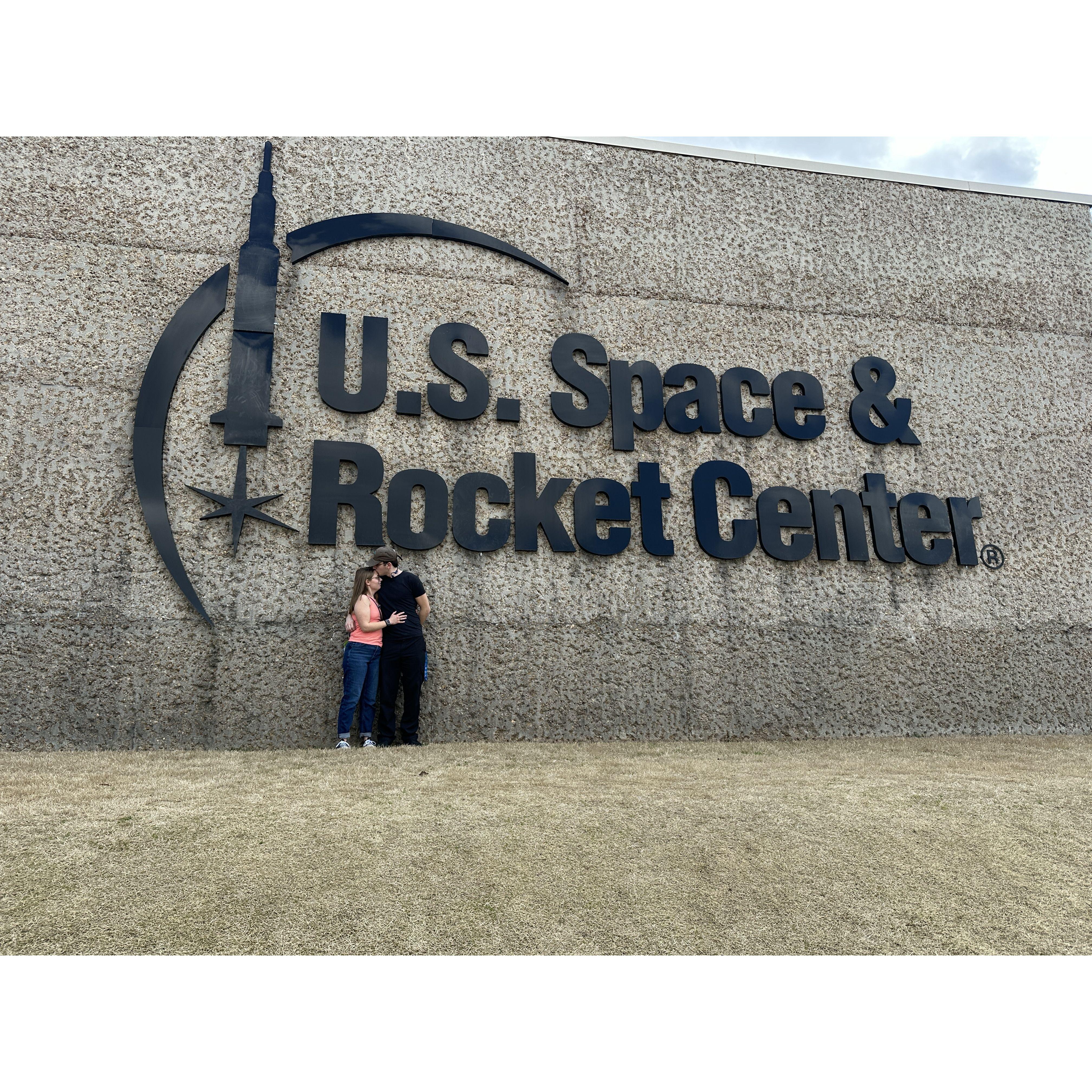 We might be really small, but a friend took this picture for us on the 2024 CUSA tournament pep band trip