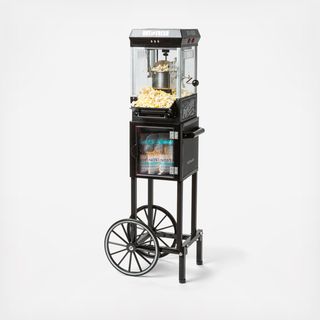 Vintage Popcorn Cart with Bowl