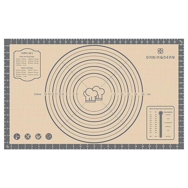 Silicone Mat, 26" x 16" Extra Large Non-stick Pastry Baking Mat with Measurement, Resuable Thick Cookie Sheet Counter Mat, Dough Rolling Mat, Oven Liner , Fondant/Pie Crust Mat