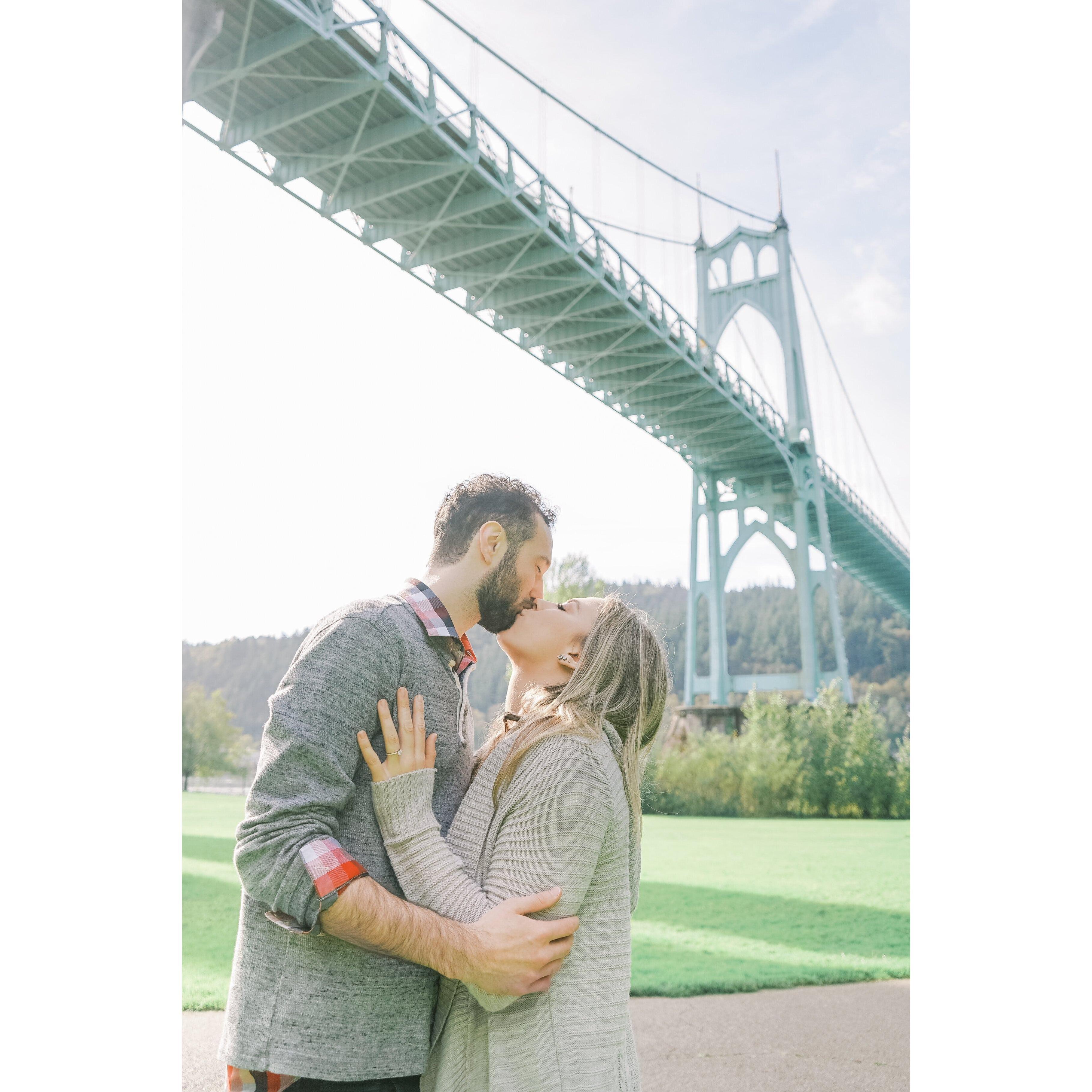 St. John's bridge overlooking Cathedral Park