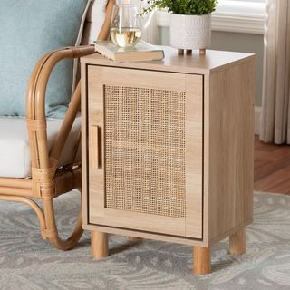 Maclean Mid-Century Modern 1-Door End Table