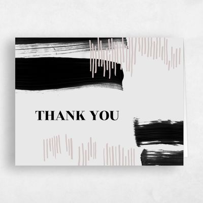 Smoke, Grey Wedding Thank You - Braunfels Stroke