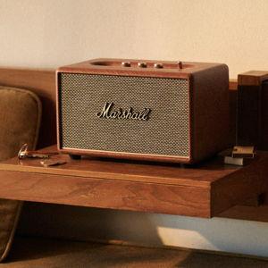 Marshall - Acton III Bluetooth Home Speaker with Bass / Treble / Volume Controls and 3.5 mm Auxiliary Input - Brown