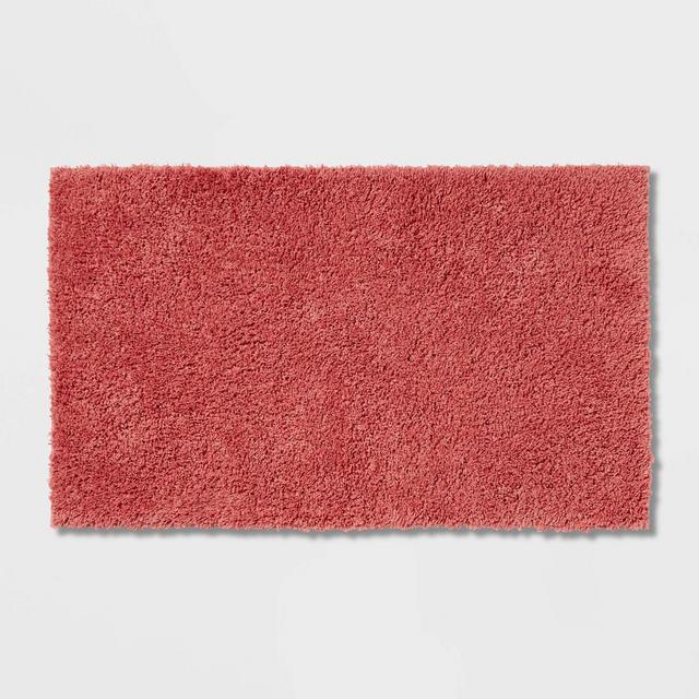 20"x34" Antimicrobial Bath Rug Rose Pink - Total Fresh