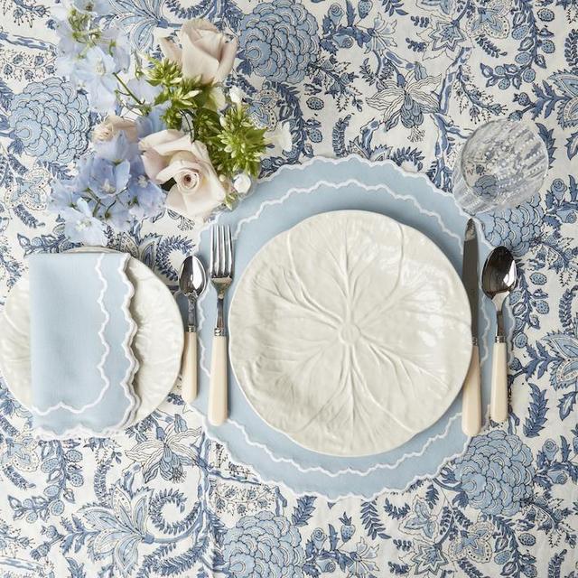 Beatrice Blue Placemats & Napkins (Set of 4)