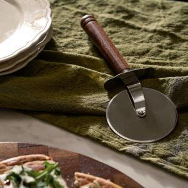 Gristmill Collection Walnut Handle Pizza Cutter