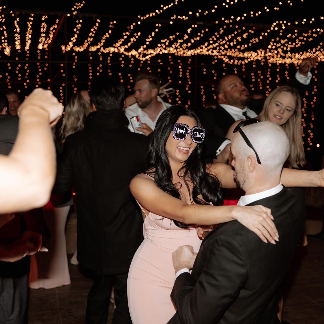Hitting the dance floor hard at the Franklin wedding
