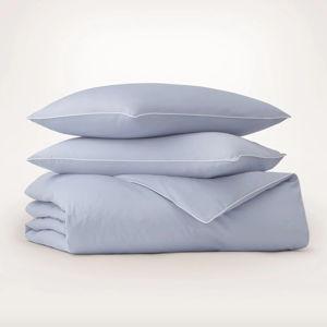 Signature Embellished Duvet Set - Hydrangea/White Piped Edge - King/Cal. King
