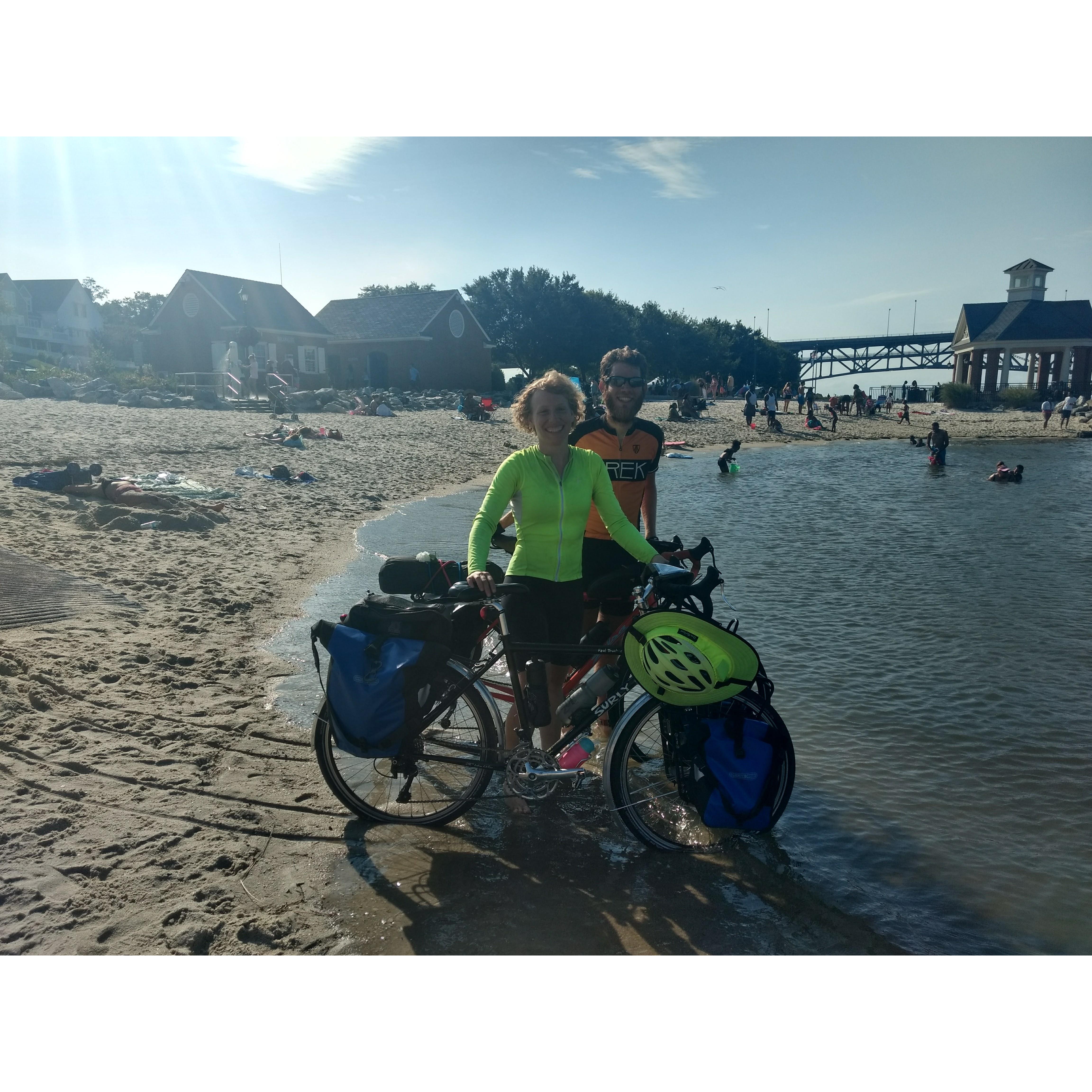 We made it to the Atlantic Ocean in Virginia!