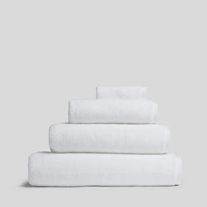 Organic Plush Towels (White) - Bath Towel
