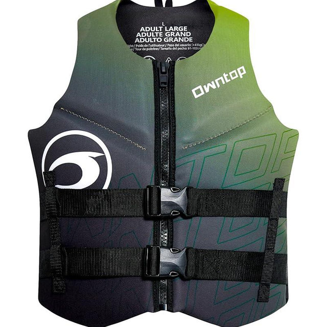 Owntop Swim Vest Adult Water Sport Vest Neoprene Floaties for Swimming, Boating, Kayaking, Fishing | Adjustable Zipper Dual Buckle Foldable Buoyancy Jacket
