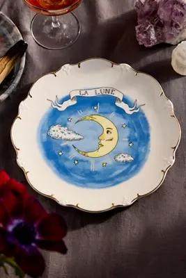 Tarot Stoneware Plate, La Lune