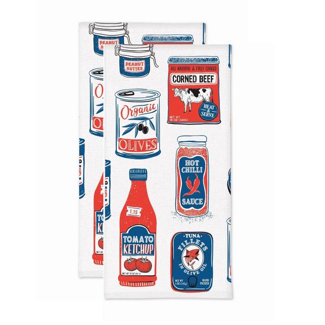 2pk Food Print Kitchen Towel - MU Kitchen