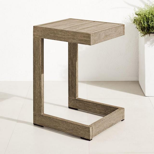 Portside Outdoor 17 in C Side Table, Driftwood