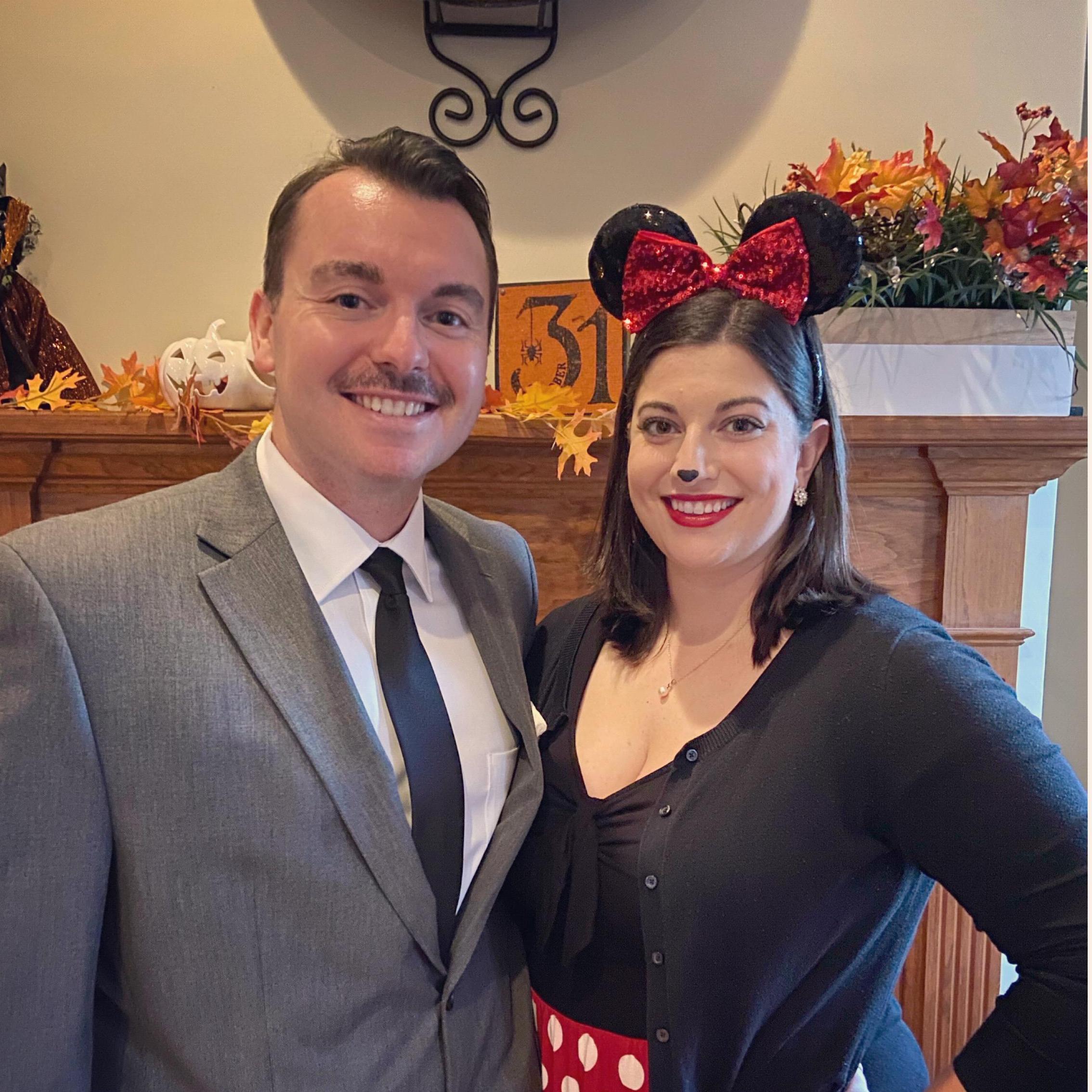 Our love of Disney as seen in our choice of Halloween costumes! During our first conversation together, we found out we had the same favorite ride in Disney World: Pirates of the Caribbean.