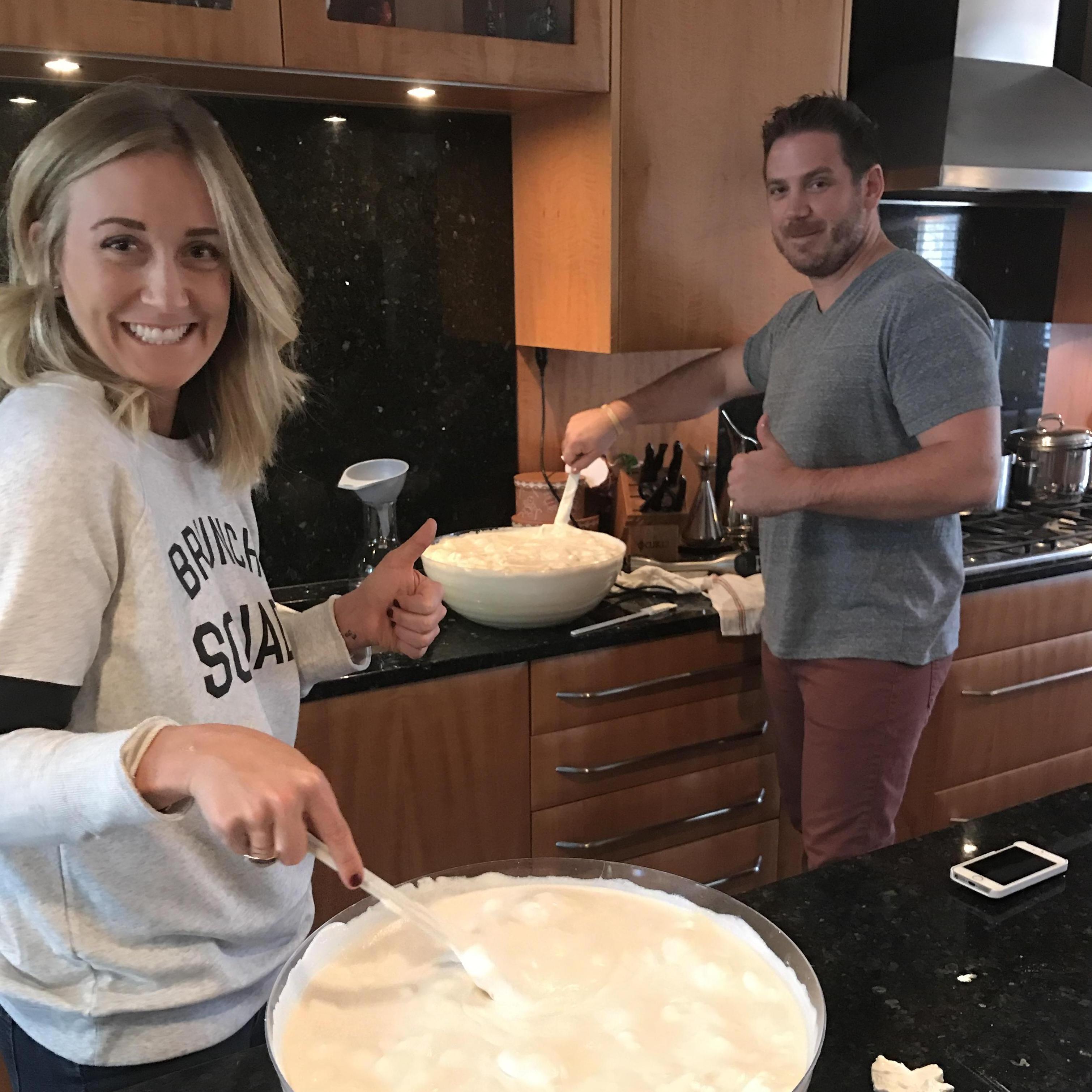 Making Eddie's famous eggnog