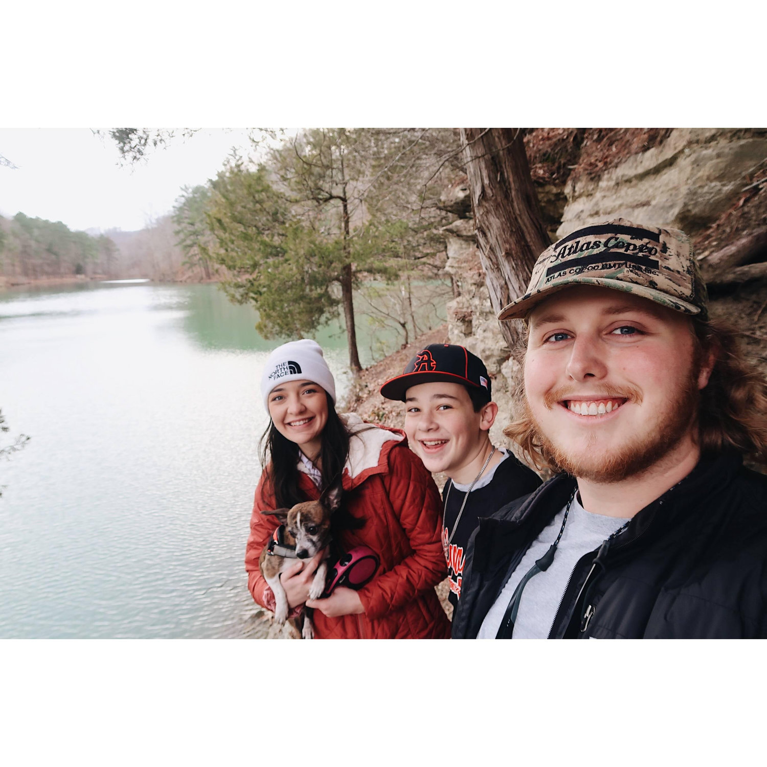 Hiking with Sam and Gizmo at Standing Stone State Park 2020
