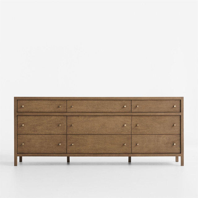 Keane 83.5" Solid Driftwood 9-Drawer Dresser