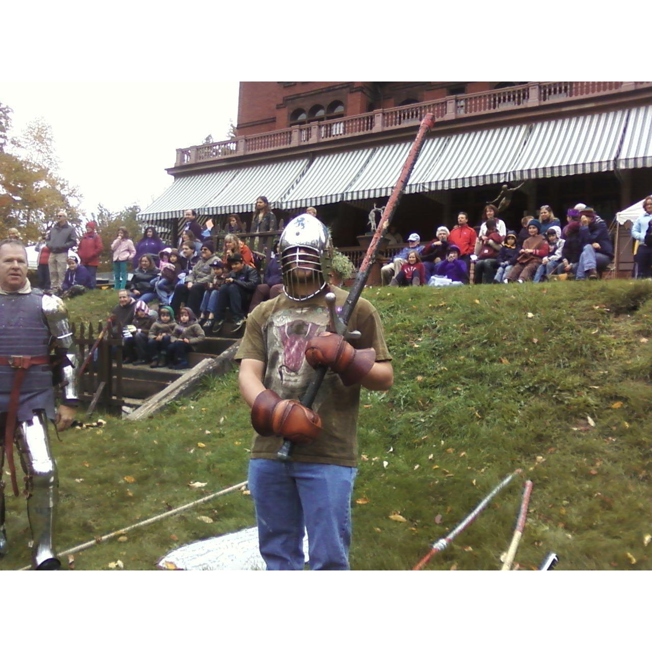 During a medieval/renaissance fair at Ventfort Hall. We were still "playing it cool" and not dating yet.