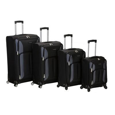 Rockland Impact 4pc Spinner Luggage Set - Black