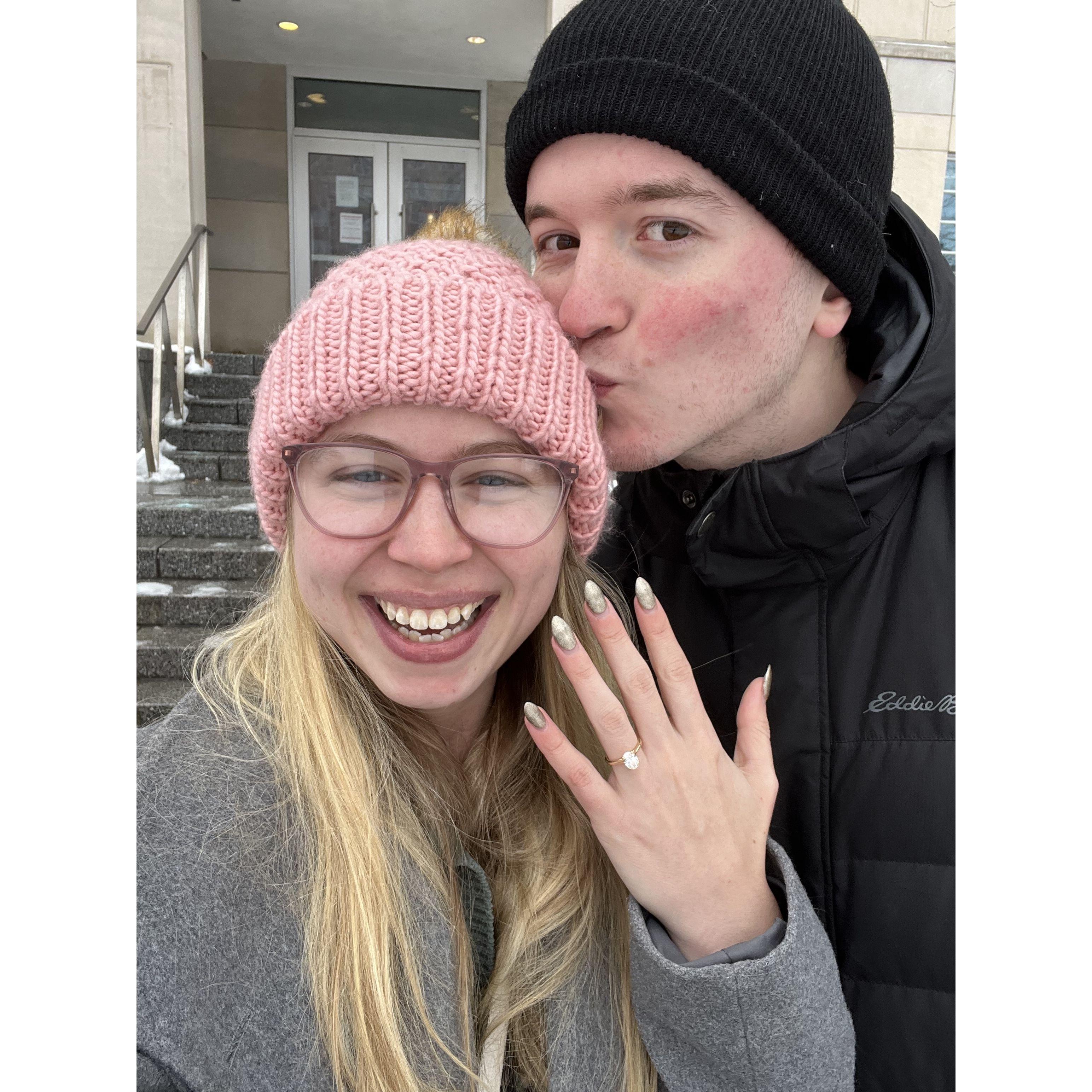 The day we got engaged! December 27, 2022