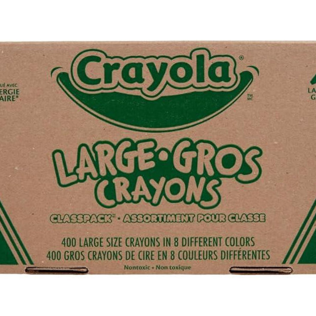 Crayola Crayon Classpack - 400ct (8 Colors), Large Crayons for Kids & Toddlers, Bulk School Supplies, Teacher Classroom Must Have for Preschool & Kindergarten