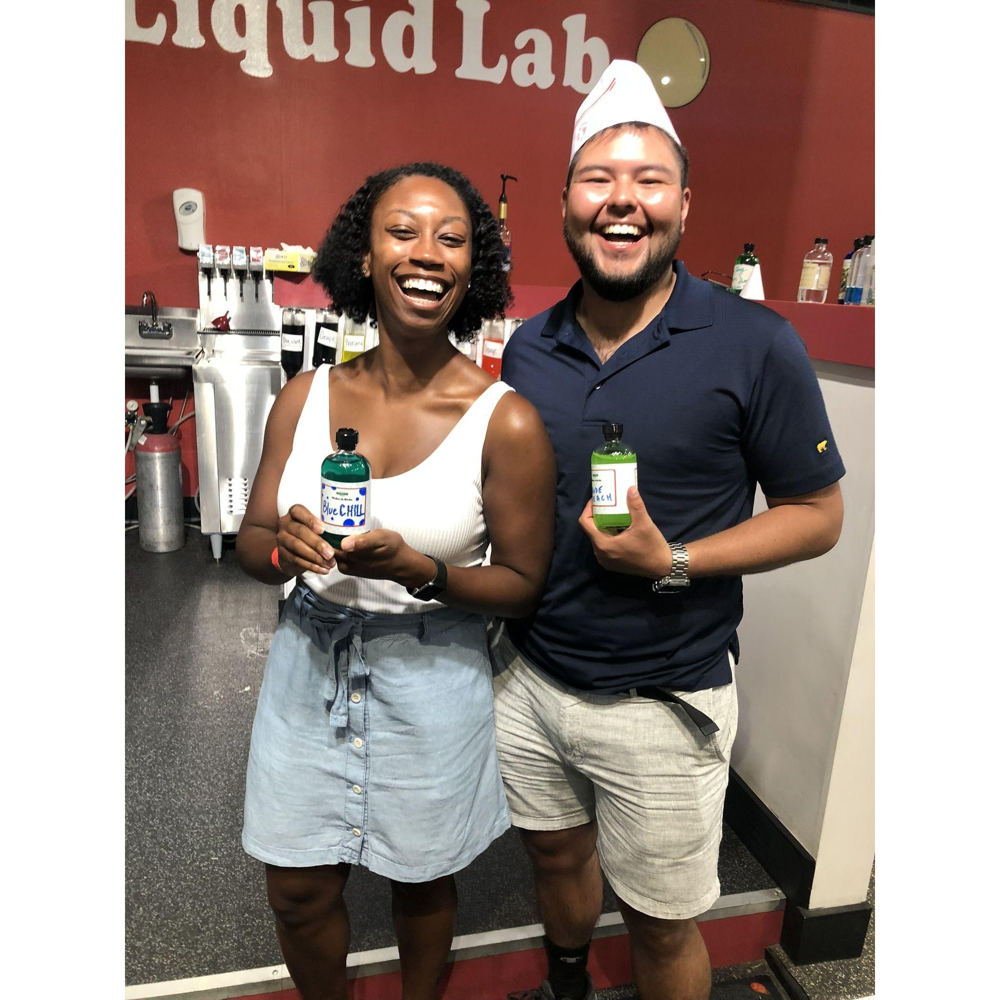 Our first picture of us being "friends" at the Dr Pepper Museum in Waco, TX