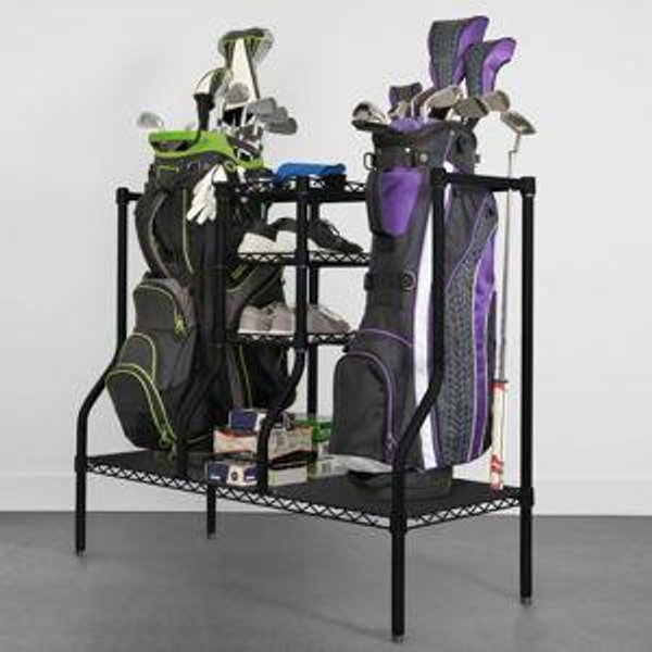 Golf Bag & Club Storage Organizer | Black