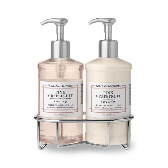 Williams Sonoma Pink Grapefruit Hand Soap & Lotion, Deluxe 5-Piece Set