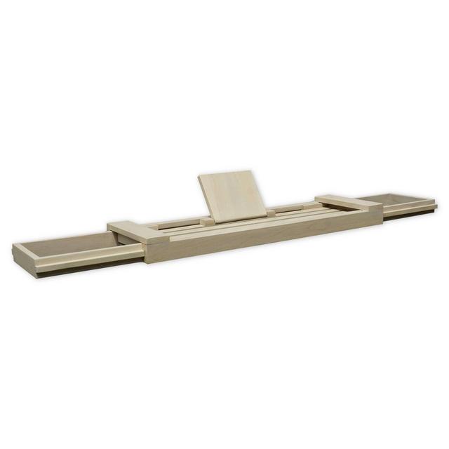 Haven™ Teak Wood Bathtub Caddy in Whitewash