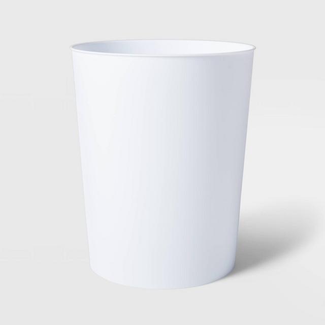 Solid Bathroom Wastebasket White - Room Essentials™