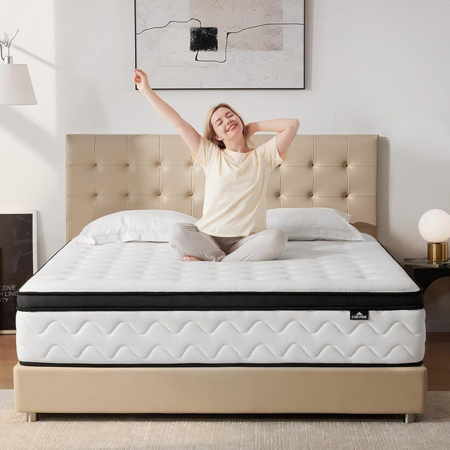 King Mattress 14 Inch - Medium Firm Hybrid Mattress King with Advanced Memory Foam & Zoned Pocket Springs for Pressure Relief and Motion Isolation | CertiPUR-US, Fiberglass-Free Mattresses in a Box