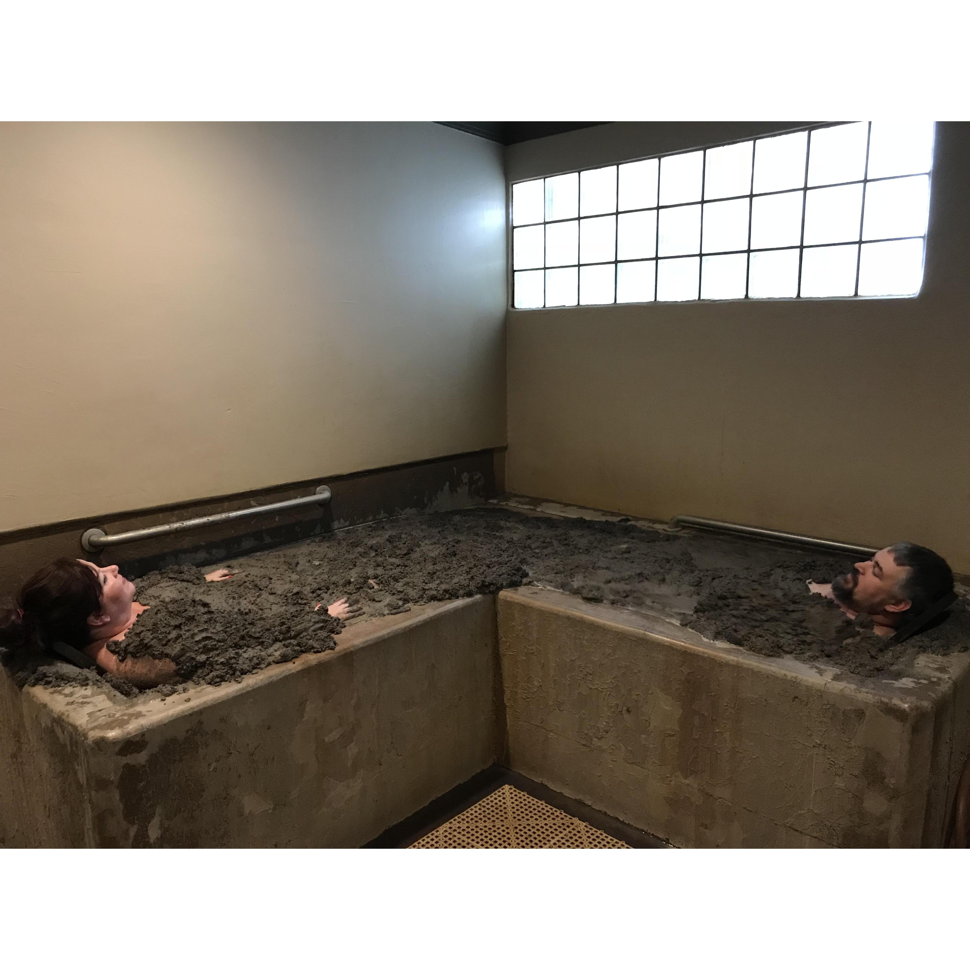 Mud baths in California.