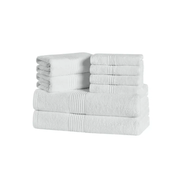 8pc 100% Combed Cotton Towel Set by Sweet Home Collection™ - White