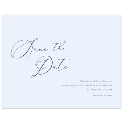 Light Sky, Blue Wedding Digital Save the Date - Merlo Landscape