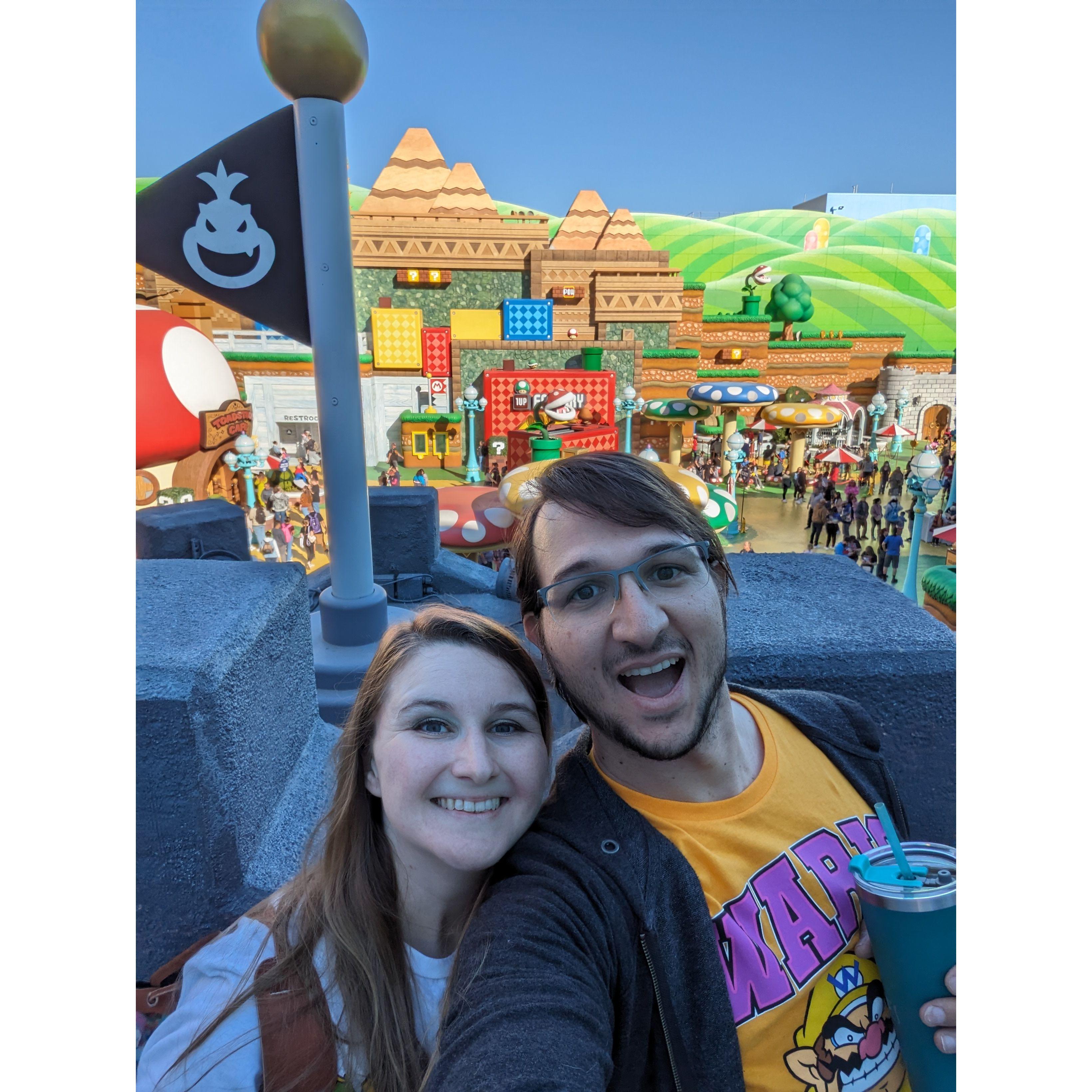 Our first venture to Brock's living dream: Super Nintendo World!