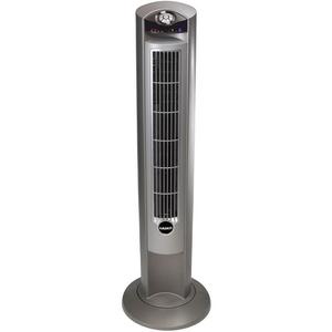 Lasko 2551 Wind Curve Tower Fan with Remote Control and Fresh Air Ionizer, Silver