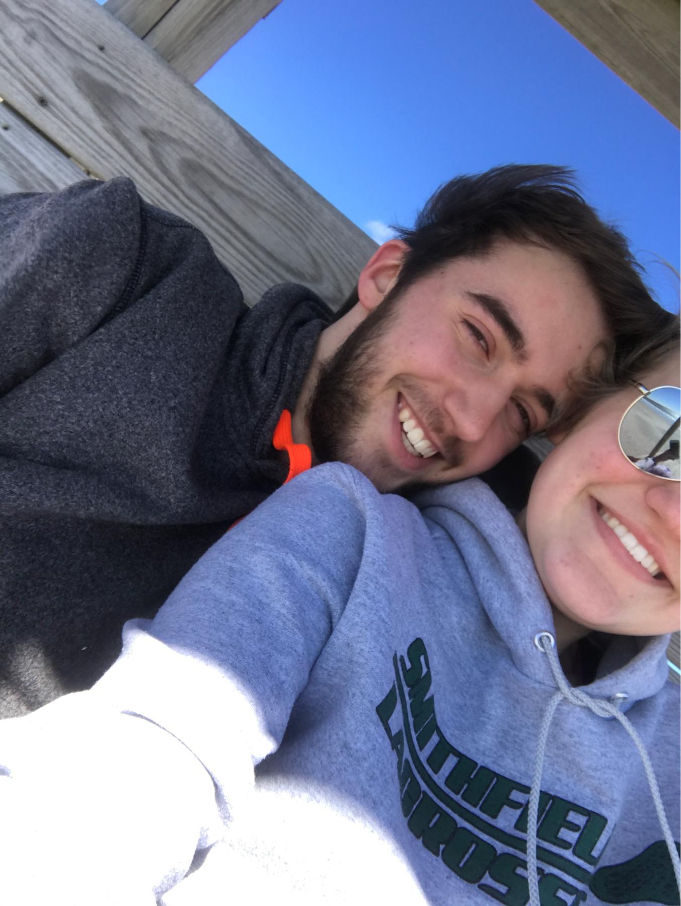 Our first date! Down at the beach! ❤️