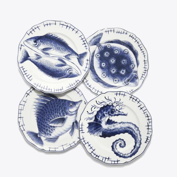 Tory Burch - FISH SALAD PLATE, SET OF 4