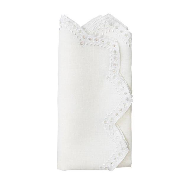 Tapestry Napkin in White, Set of 4