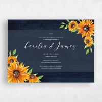 Blue Wedding Invitation - Sunnyridge Corner