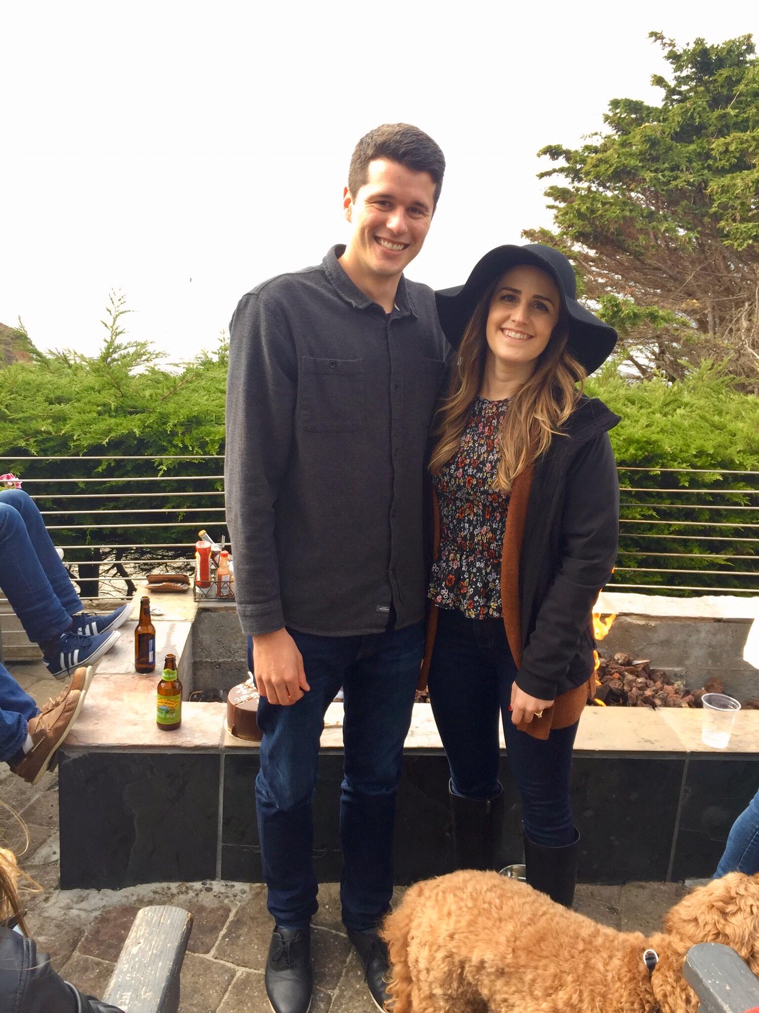 For Ashton's 30th birthday, Elizabeth surprised him with a birthday party at Moss Beach Distillery. He thought they were on their way to take engagement photos. Sneaky sneaky.