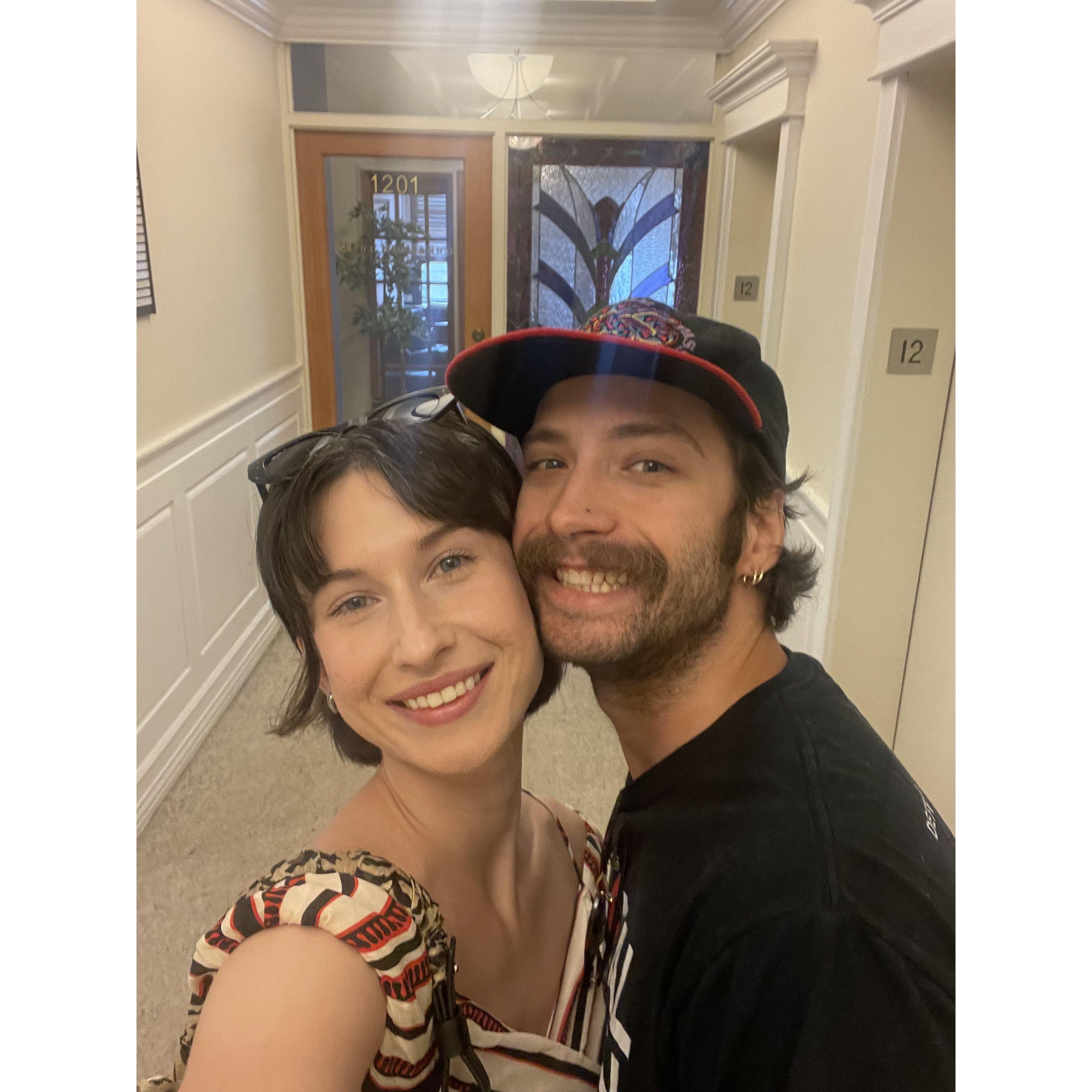 After signing the contract for our first home purchase. New York, NY. 2024