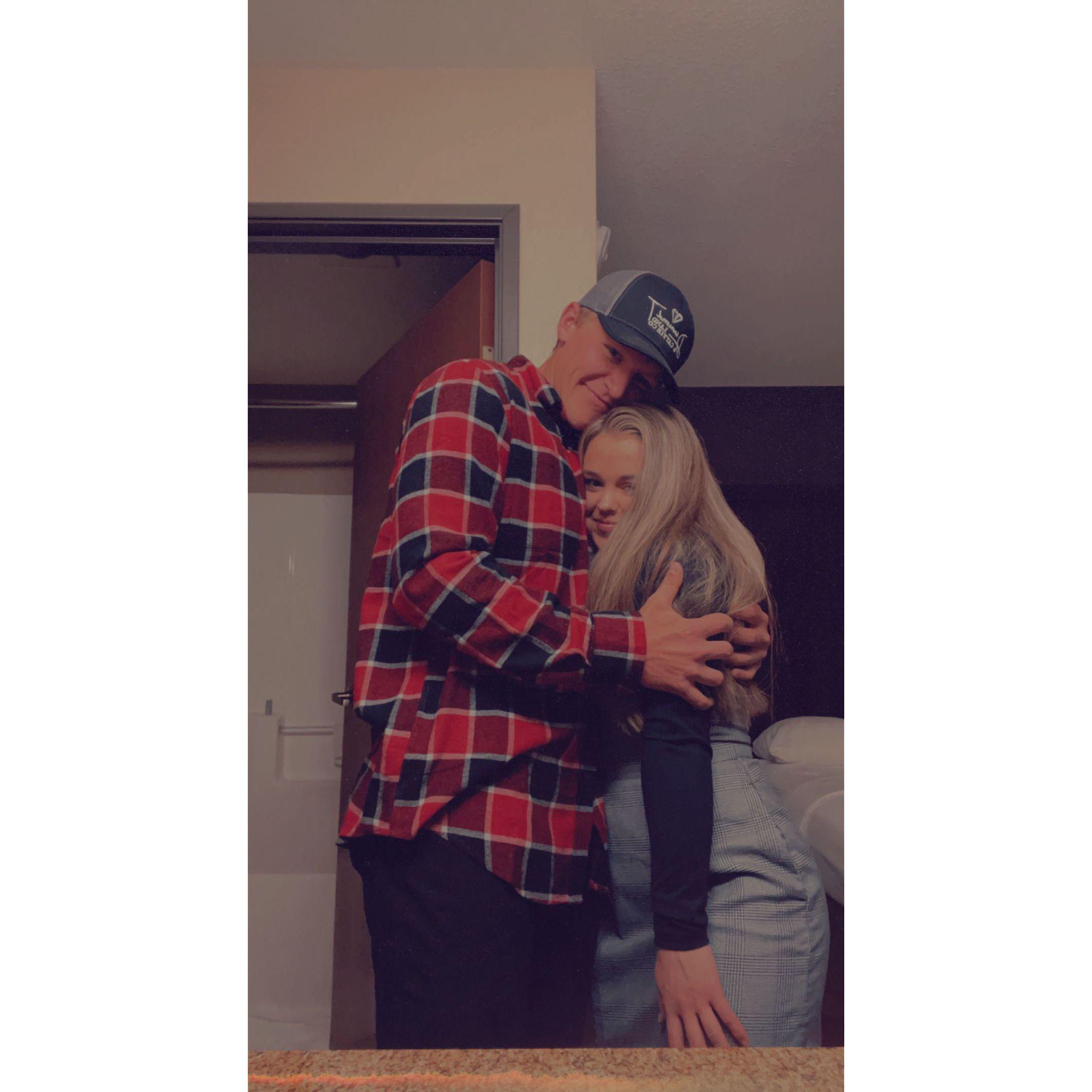 one of our first pictures together for our one month anniversary
