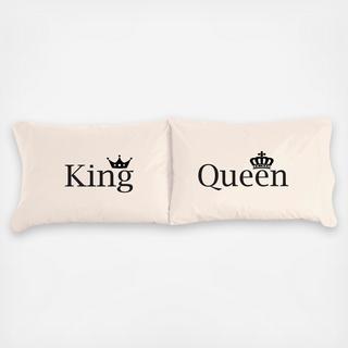 King & Queen Pillowcase, Set of 2