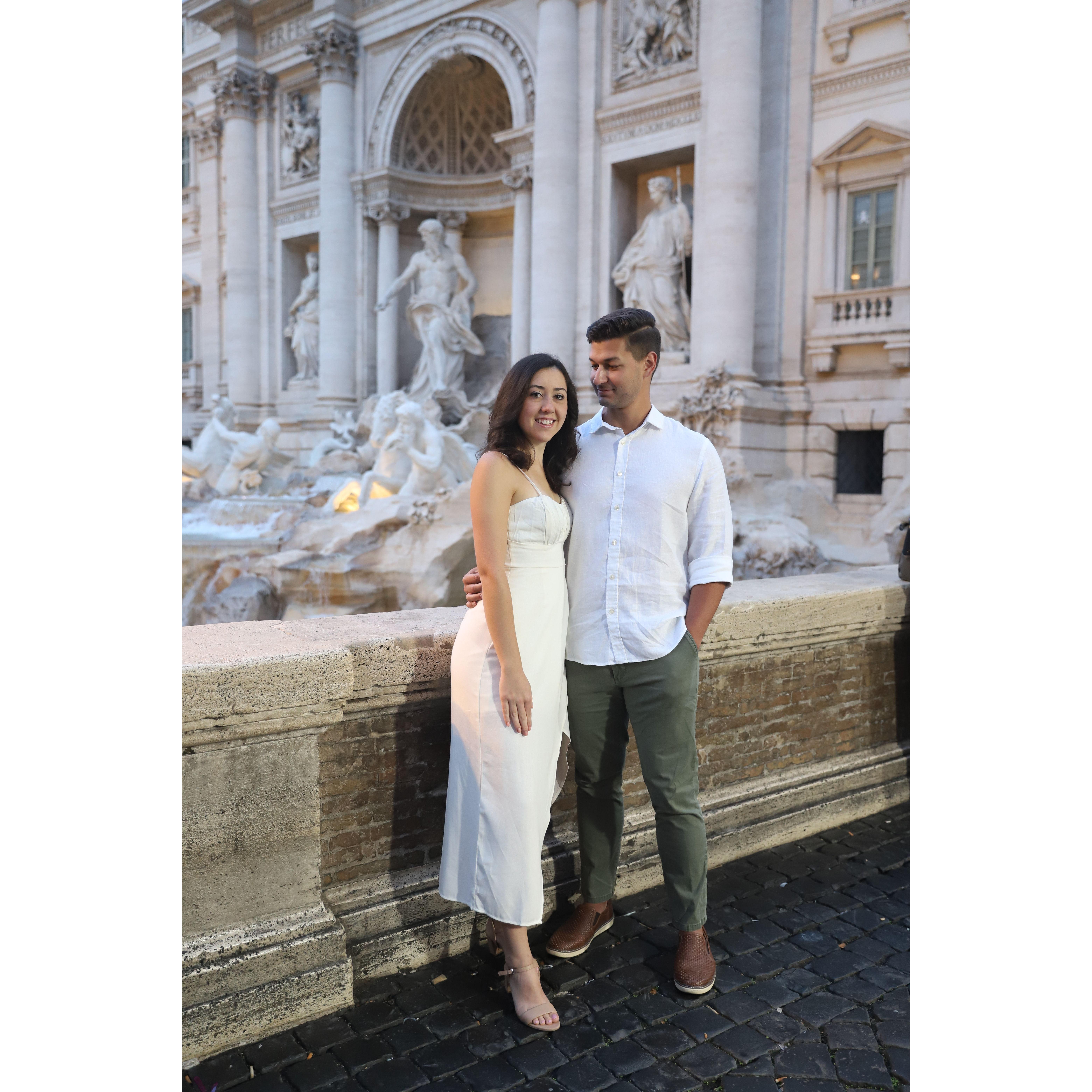 Scenes from our engagement shoot in Italy! Trevi Fountain