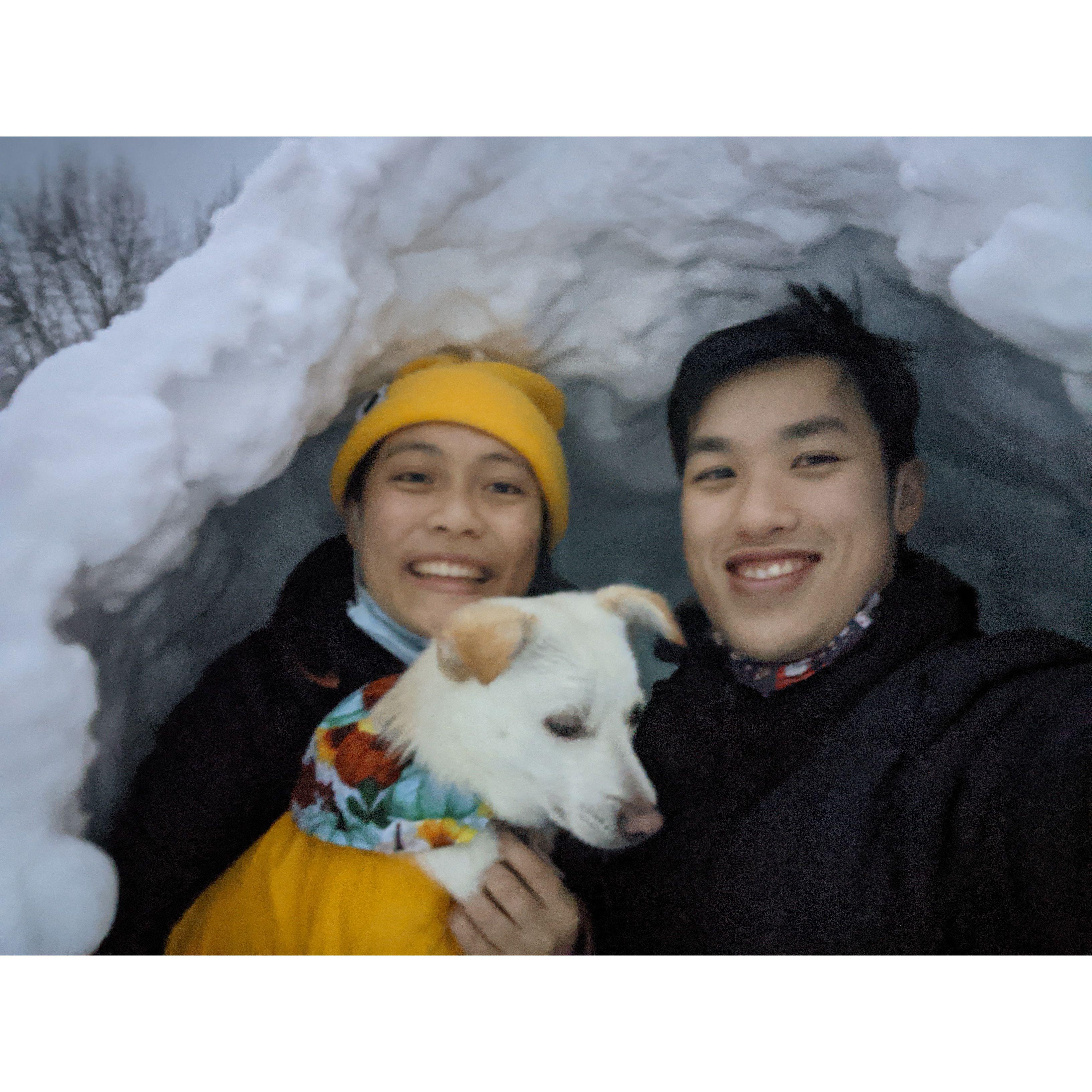 Built our first igloo together