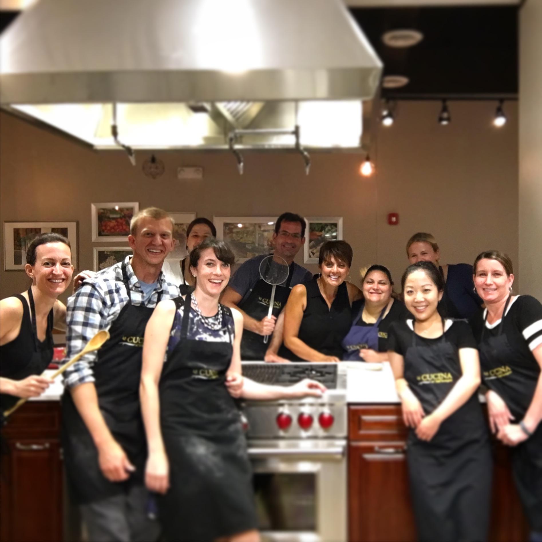 Learning how to make pasta from scratch while sipping some wine